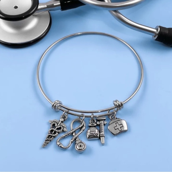Frontline Boutique Hero’s Healthcare Bangle Charm Fashion Bracelet - Picture 2 of 6